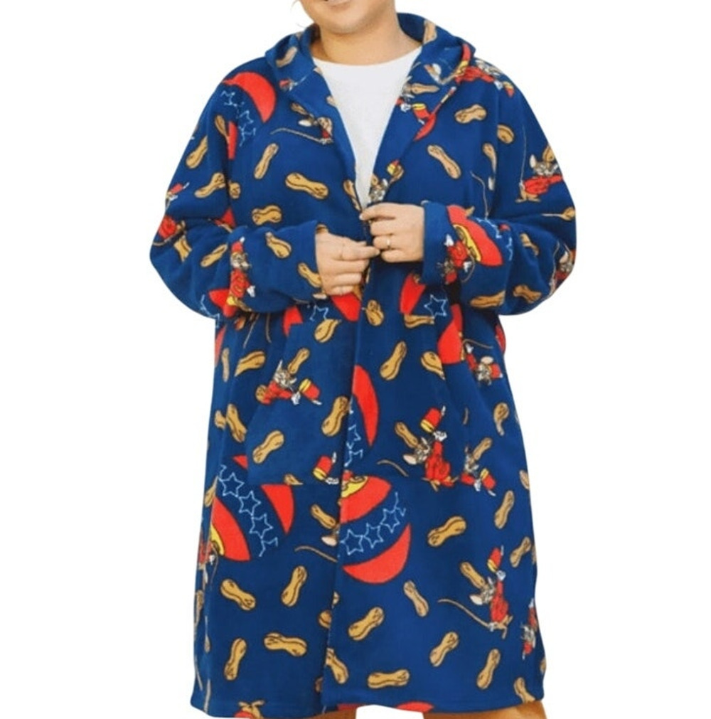 Disney Timothy Q. Mouse Open Front Fleece Sweater Jacket Medium Unisex New